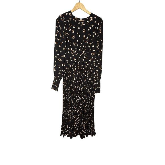 New w/ tags AFRM Zane Noir Spring Floral Open Back Midi Dress Medium $148 Retail - Picture 5 of 8